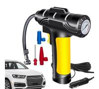 Bomba para inflar neumáticos de coche | para moto con indicador de presión | Compresor de aire portátil para neumáticos de coche, moto, bicicleta, globos, vehículos