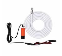 Bomba Portátil Exterior Bomba Eléctrica de Agua Bomba Sumergible Bomba 12V con Elevación de 5 M y Filtro de Entrada Cable de 3 M y Salida para Tubo