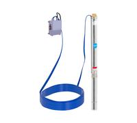 Bomba sumergible - 70 mm / 2,75'' - 3600 l/h - 750 W - cable 20 m / altura de elevación 84 m - acero inoxidable | hillvert