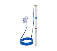 Bomba sumergible - 70 mm / 2,75'' - 3800 l/h - 750 W - cable 50 m / altura de elevación 85 m - acero inoxidable | hillvert