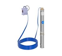 Bomba sumergible - 95 mm / 3,75'' - 4800 l/h - 750 W - cable 20 m / altura de elevación 91 m - acero inoxidable | hillvert