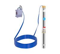 Bomba sumergible - 95 mm / 3,75'' - 6000 l/h - 1100 W - cable 20 m / altura de elevación 102 m - acero inoxidable | hillvert