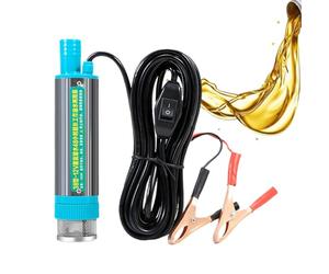 Bomba sumergible | Bomba eléctrica sumergible para coche, herramienta de reabastecimiento portátil con 2 pinzas de cocodrilos para uso agrícola, marítimo, automóvil, camping-Car y camión