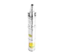 Bomba sumergible de acero inoxidable para pozos profundos, 24 V CC, 0,37 kW | Máx. Altura de extracción de 65 m, funciona con energía solar, riego de jardín y suministro de agua doméstica