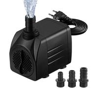 Bomba sumergible mini Unyqoos® de 25W, 220V – 1800 l/h, altura de elevación de 2 m, regulable, con 4 ventosas y 3 boquillas, ideal para acuarios, estanques, fuentes de jardín e hidroponía