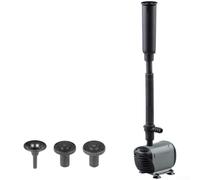 Bomba sumergible para fuente de jardín con flujo ajustable, kit de agua de 600 l/h para estanques, fuentes y cascadas, incluye 3 boquillas y filtro integrado, (EQB-600P)
