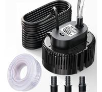 Bomba Sumergible Para Piscinas, Barcos,SóTanos, Estanques De JardíN, Bomba De Agua Residuales Con Manguera De DesagüE Y Cable De AlimentacióN Extralargo De 25 Pies, Bomba de Agua para Acuario (negro)