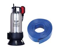 Bomba sumergible T.I.P. Maxima 24000 con manguera de drenaje de 20 metros - 950 W | 24 m³/h | Monofásico 230 V medium Rojo / Negro / Acero inoxidable