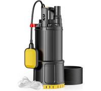 Bomba sumergible Wiltec con interruptor de flotador, 1000 W, bomba para pozos profundos hasta 7 metros de profundidad, bomba de pozo con una altura de bombeo de 30 metros, bomba de agua para agua limp