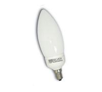Bombilla bajo consumo vela 5w. e27 calida