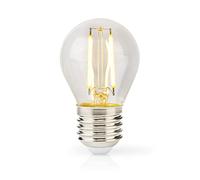 Nedis Bombilla LED de filamento E27 G45 4,5 W 470 lm 2700 K blanco cálido regulable 1 ud
