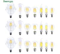 Bombilla de filamento LED E27 lámpara Retro Edison 220V 2W 4W 6W 8W E14 luz de vela Vintage globo iluminación de araña COB luz de decoración del hogar Cold white