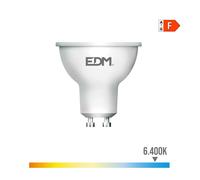 BOMBILLA DICROICA LED GU10 7W 550lm 6400K LUZ FRIA 45° Ø5x5,5cm EDM