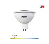 BOMBILLA DICROICA LED MR16 (GU5.3) 5W 12V 450lm 3200K LUZ CALIDA Ø5x5cm EDM