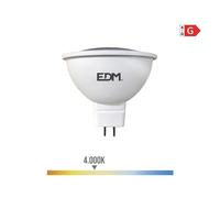 BOMBILLA DICROICA LED MR16 (GU5.3) 5W 12V 450lm 4000K LUZ DIA Ø5x5cm EDM