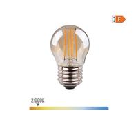 BOMBILLA ESFERICA CON FILAMENTO DE LED CRISTAL VINTAGE E27 4,5W 350lm 2000K LUZ CALIDA Ø4,5x7,8cm EDM