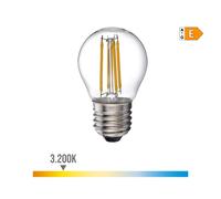 BOMBILLA ESFERICA CON FILAMENTO DE LED E27 4W 550lm 3200K LUZ CALIDA Ø4,5x7,8cm EDM