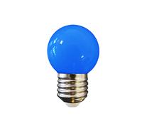 BOMBILLA ESFERICA LED E27 1,5W 80lm LUZ AZUL Ø4,3x7cm EDM