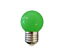 BOMBILLA ESFERICA LED E27 1,5W 80lm LUZ VERDE Ø4,3x7cm EDM