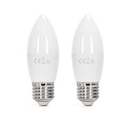 Bombilla LED C37 E27 10W, Pack de 2, Ahorro energético, Larga duración, Iluminación cálida, Ideal para hogar y oficina.