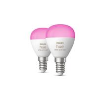 Bombilla led conectada Philips Hue 2xE14 40W blanco y color ambiente - 49128100