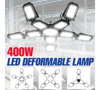 Bombilla LED de 400W E27/E26, lámpara de garaje AC 220V, focos, luz de techo plegable Deformable de 110V para el hogar, almacén, taller, sótano
