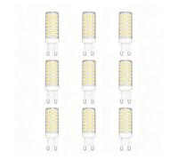 Bombilla LED de Maíz G9 de Bayoneta 9W Equiv a 72W Ahorro CRI>95 900lm Larga Vida Útil Sin Parpadeo Ideal para Aplique Candelabro Lámpara Colgante No Regulable(Warm white 3000K,9 Pack)