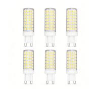 Bombilla LED de Maíz G9 de Bayoneta 9W Equiv a 72W Ahorro CRI>95 900lm Larga Vida Útil Sin Parpadeo Ideal para Aplique Candelabro Lámpara Colgante No Regulable(Cool white 6000K,6 Pack)