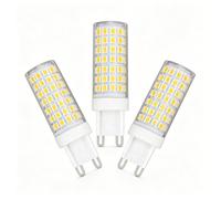 Bombilla LED de Maíz G9 de Bayoneta 9W Equiv a 72W Ahorro CRI>95 900lm Larga Vida Útil Sin Parpadeo Ideal para Aplique Candelabro Lámpara Colgante No Regulable(Warm white 3000K,3 Pack)