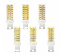 Bombilla LED de Maíz G9 de Bayoneta 9W Equivalente a 72W Alto Brillo 990 Lúmenes Larga Vida CRI>80 Sin Parpadeo Dormitorio Salón Cocina Pasillo No Regulable(Warm white 3000K,6 Pack)