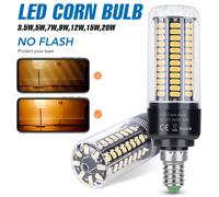 Bombilla LED E14 de 20W, lámpara de maíz E27/E26, 3,5 W, 5W, 7W, 9W, 12W, 15W, bombillas para candelabros de habitación, CA 85-265V, sin parpadeo, iluminación del hogar 189leds 20W