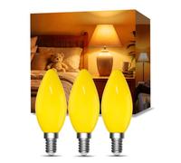Bombilla LED E14 Luz Cálida 6W, 2000K Ámbar C35, Bombillas E14 Vintage Decorativas de Rosca Pequeña, Luz Nocturna Bloquea Luz Azul para Dormitorio, 240 lm, Sustituye 30-50W, No Regulable, Pack de 3