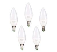 Bombilla LED E14 vela, 7W,C38 blanco frío 6400K 560 lm (5-Unidades)