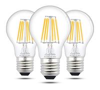 Bombilla LED E27 bajo voltaje AC/DC 12V-24V blanco cálido 3000K 6W 600lm A60 Bombilla filamento LED Edison ES Vinatge Incandescencia 60W Equivalente para RV Camper Marine (3 unidades)