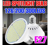Bombilla LED E27/E26 AC220V, foco, lámpara de techo, 126/200/300leds, lámpara de 110V, iluminación para el hogar, sala de estudio, balcón, frío/cálido