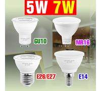 Bombilla LED E27/E26 E14, lámpara de techo GU10, foco MR16, bombillas LED para lámpara GU5.3 de 220V para el hogar, sala de estar, dormitorio, iluminación suave Cold White