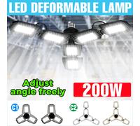 Bombilla LED E27/E26 para garaje, lámpara de techo AC220V, foco de 110V, 50W, 80W, 100W, 200W para iluminación del sótano, almacén doméstico, taller E27-E26
