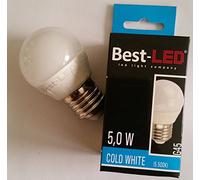 Bombilla LED E27, esfera pequeña, casquillo G45, 240 V, 5 W, 470 lm, blanco frío