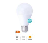 Bombilla led estándar con sensor presencia + crepuscular 9w e27 3000k