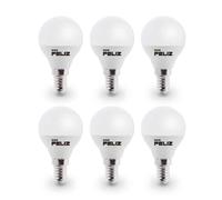 Bombilla Led G45 redonda 3W/5W/6W/7W/8W/9W, luz blanca/fria y amarilla/luz calida 6500K y 3000K, casquillo pequeño E14, pack de 6 uds, Don Feliz