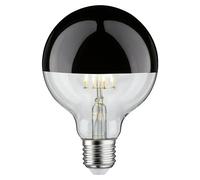 Bombilla LED Globe Form G95 (E27, Intensidad regulable, Blanco cálido, 600 lm, 6,5 W, Color: Negro Brillo, Brillante)