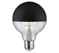 Bombilla LED Globe Form G95 (E27, Intensidad regulable, Blanco cálido, 600 lm, 6,5 W, Color: Negro Mate, Mate)