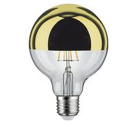 Bombilla LED Globe Form G95 (E27, Intensidad regulable, Blanco cálido, 600 lm, 6,5 W, Color: Oro, Brillante)