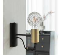 Bombilla LED globo Lucande G95, E27, 3,8 W, 1800 K, texturizada, color humo