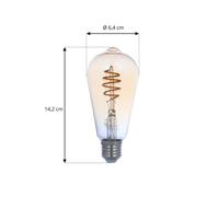 Bombilla LED inteligente LUUMR E27 ST64 ámbar 4,9 W Tuya WLAN EC:EPREL:1870906