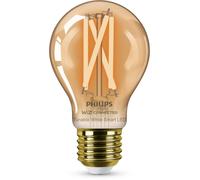 Bombilla LED inteligente Philips, tipo A60, casquillo E27, 640 lúmenes, Wi-Fi/Bluetooth, Wi-Fi 4 (802.11n), 802.11b, 802.11g, LED, E27, A60, Serie A