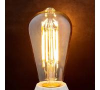 Bombilla LED Lindby, Rustika, E27, 6W, ámbar, 1.800 K