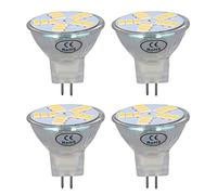 Bombilla LED MR11 de repuesto, 5 W, 500 lm, con 15 cuentas, base de doble husillo, para proyector, lámpara de paisaje, 4 piezas (blanco frío)