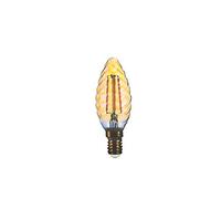 Bombilla Led Vela Filamento Rizada Gold E14 4W 360º Luz Cálida