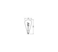 Bombilla LED vintage Edison de filamento espiral d 4058075849600